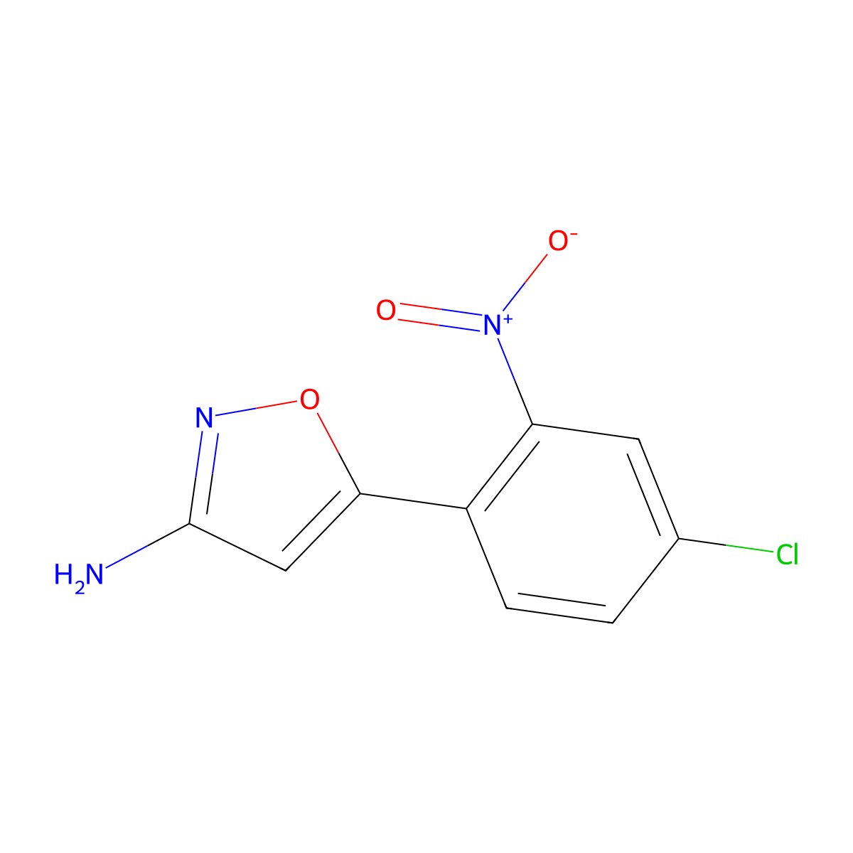 5-(4-Chloro-2-nitrophenyl)isoxazol-3-amine molecular structure, CAS 1496833-71-6