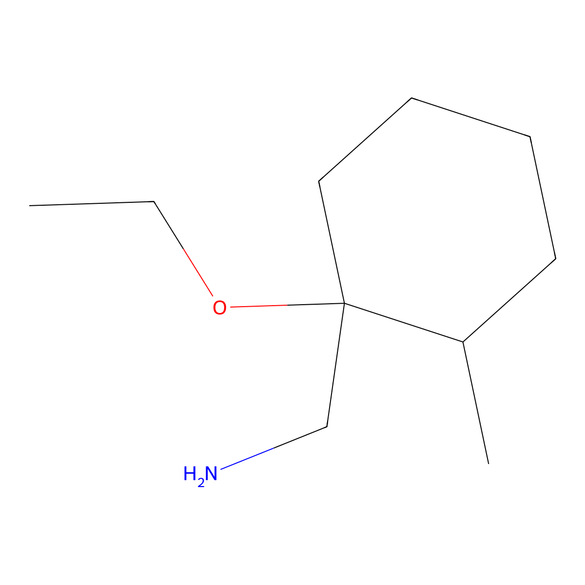 (1-Ethoxy-2-methylcyclohexyl)methanamine molecular structure, CAS 1496837-97-8