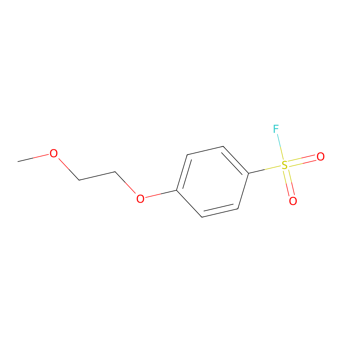 4-(2-Methoxyethoxy)benzene-1-sulfonyl fluoride molecular structure, CAS 1496860-04-8