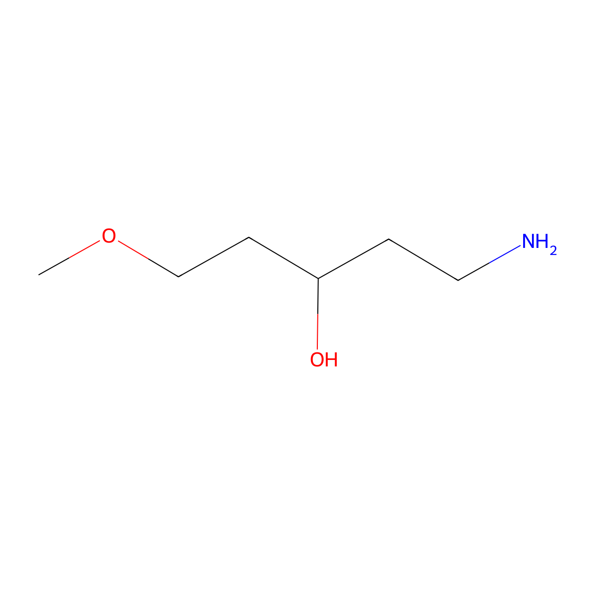 1-Amino-5-methoxypentan-3-ol molecular structure, CAS 1496890-86-8
