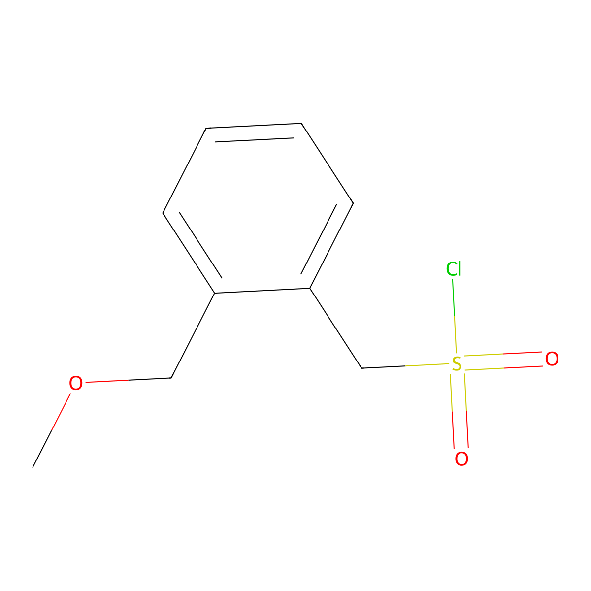 (2-(Methoxymethyl)phenyl)methanesulfonyl chloride molecular structure, CAS 1496892-64-8