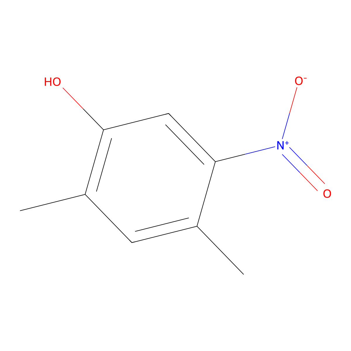 2,4-Dimethyl-5-nitrophenol molecular structure, CAS 14969-00-7