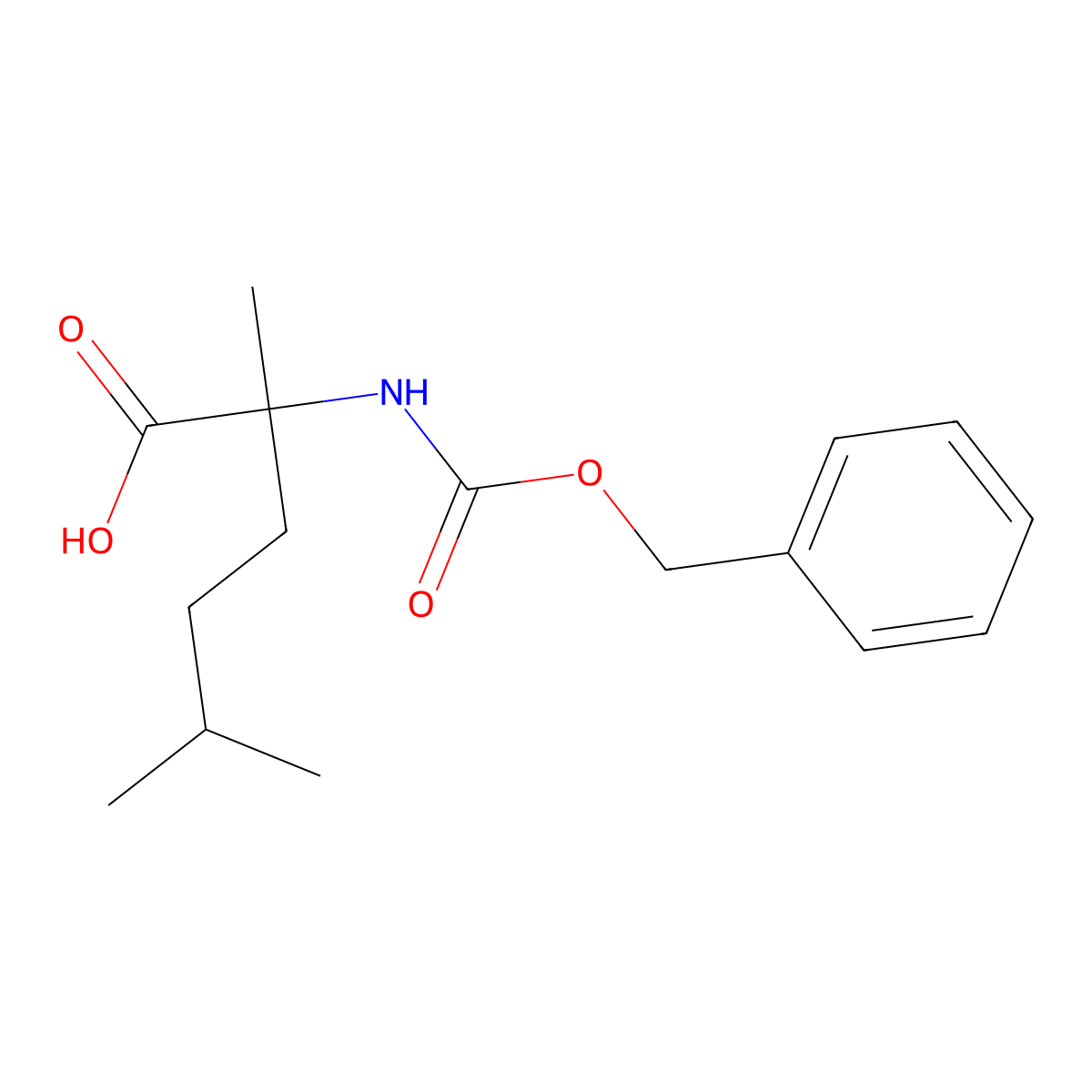 2-{[(Benzyloxy)carbonyl]amino}-2,5-dimethylhexanoic acid molecular structure, CAS 1496925-45-1