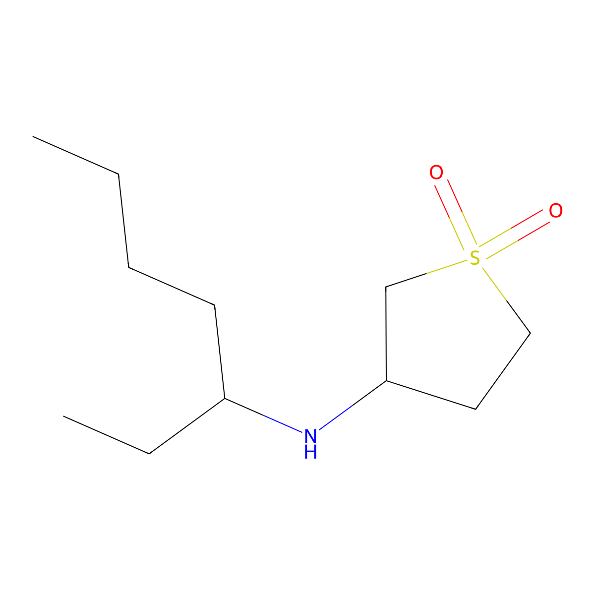 3-(Heptan-3-ylamino)tetrahydrothiophene 1,1-dioxide molecular structure, CAS 1496928-56-3