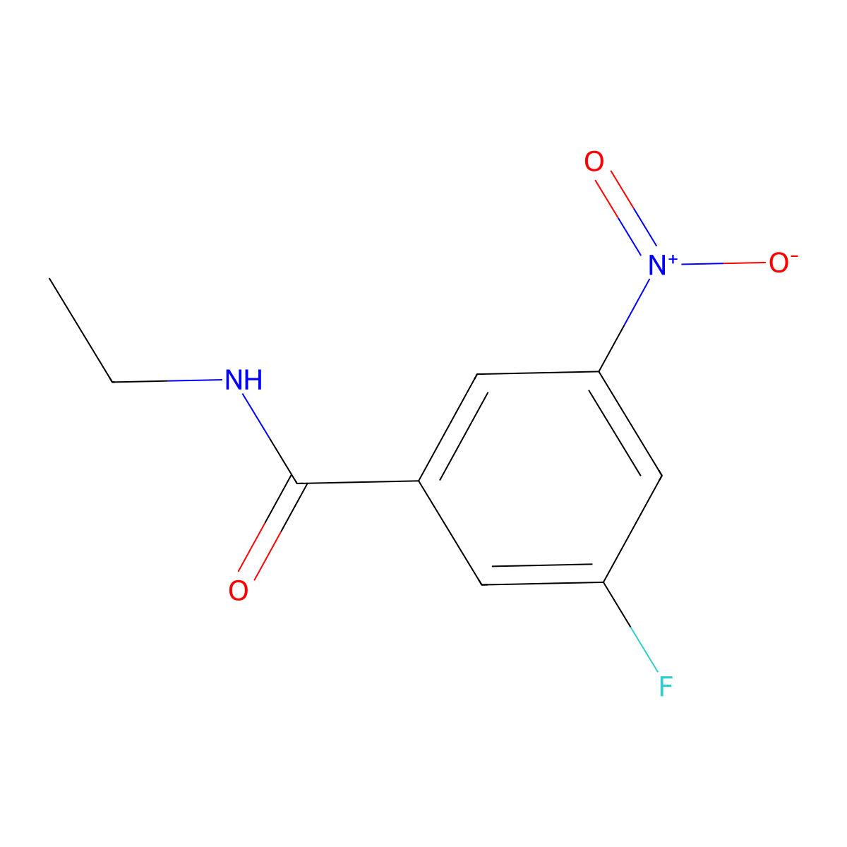 N-Ethyl-3-fluoro-5-nitrobenzamide molecular structure, CAS 1496931-10-2