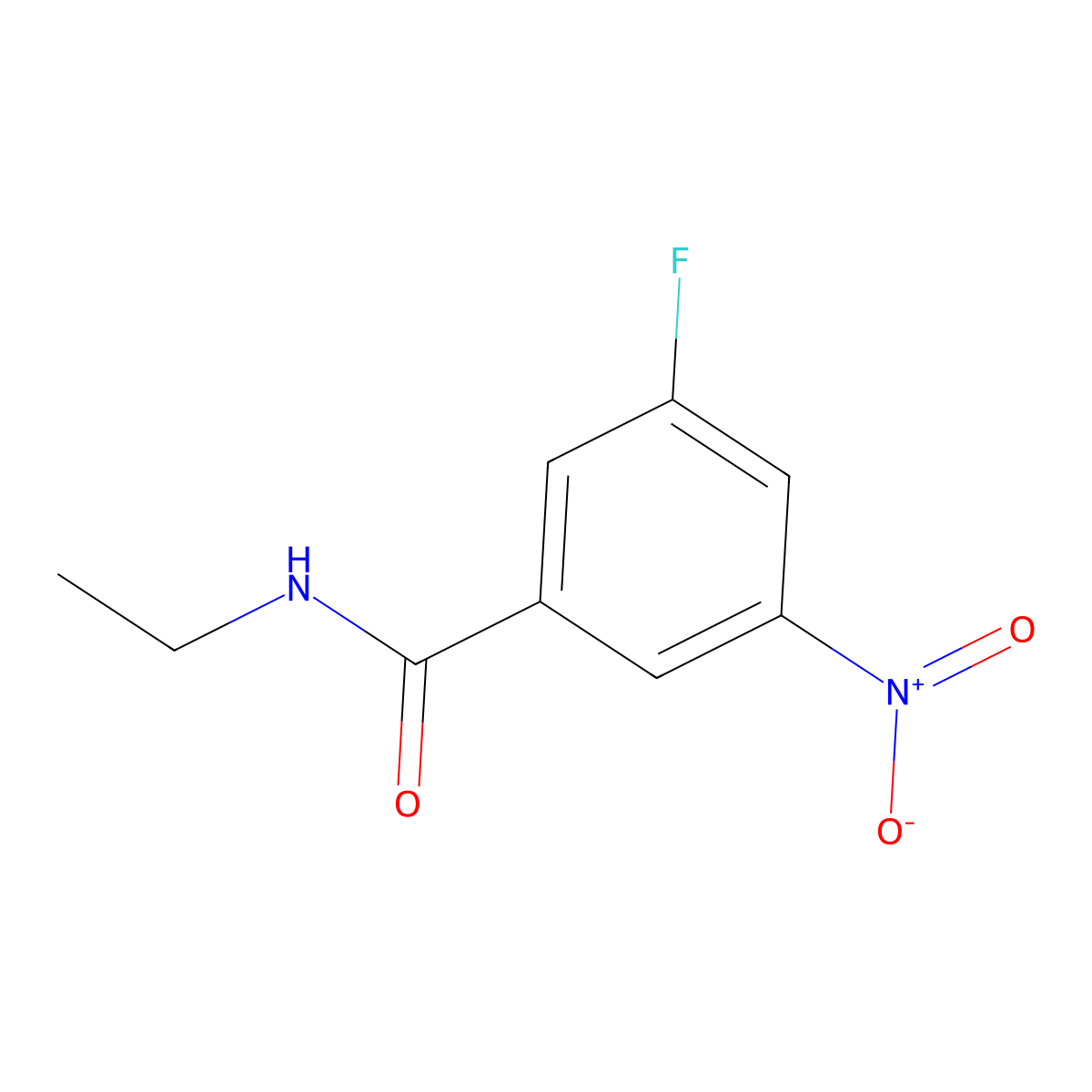 N-Ethyl-3-fluoro-5-nitrobenzamide molecular structure, CAS 1496931-10-2