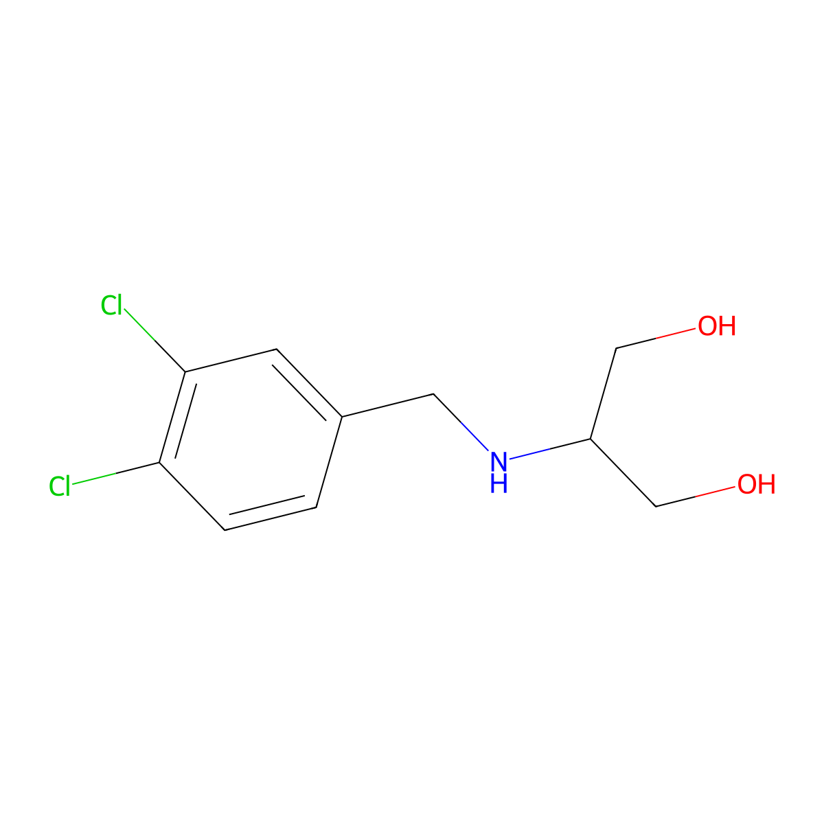 2-{[(3,4-Dichlorophenyl)methyl]amino}propane-1,3-diol molecular structure, CAS 1496951-94-0