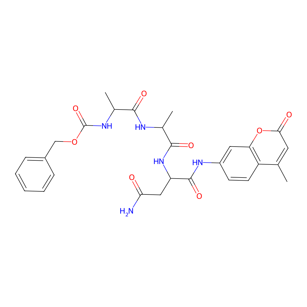 Z-Ala-ala-asn-amc molecular structure, CAS 149697-16-5