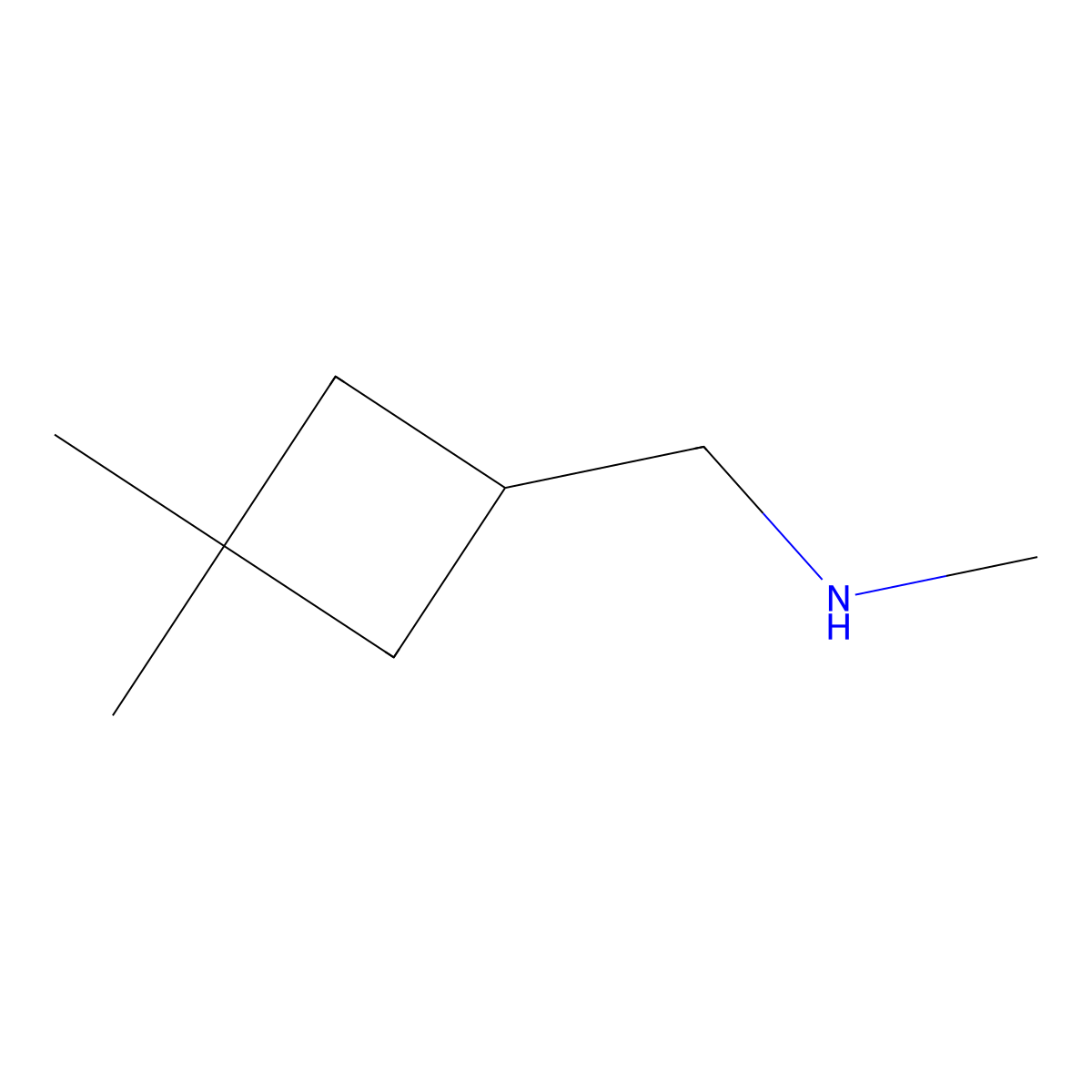 [(3,3-Dimethylcyclobutyl)methyl](methyl)amine molecular structure, CAS 1496972-34-9