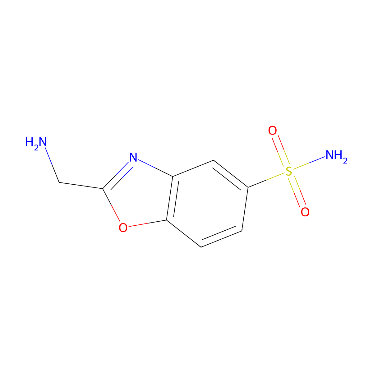 2-(Aminomethyl)-1,3-benzoxazole-5-sulfonamide molecular structure, CAS 1496994-65-0