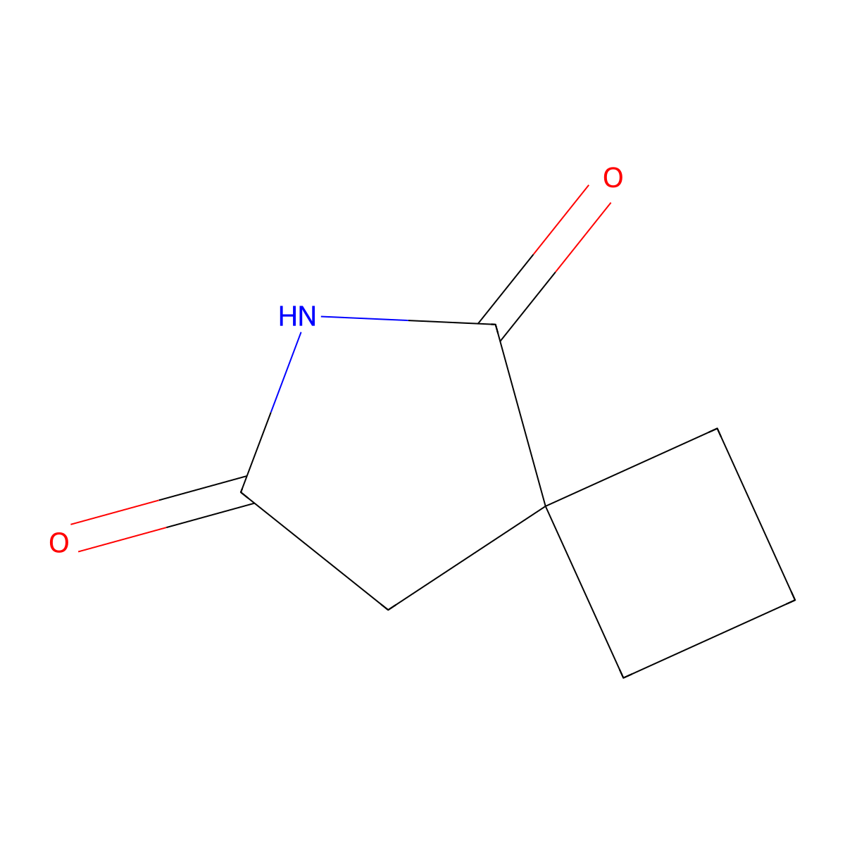 6-Azaspiro(3.4)octane-5,7-dione molecular structure, CAS 1497-16-1