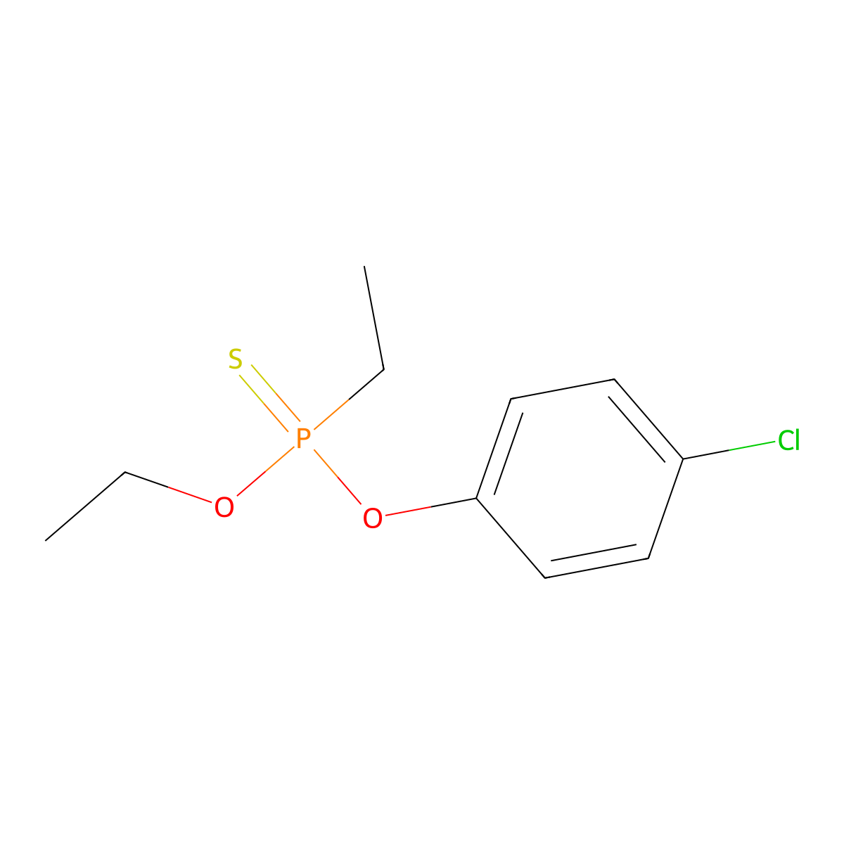 O-(4-Chlorophenyl) O-ethyl ethylphosphonothioate molecular structure, CAS 1497-39-8