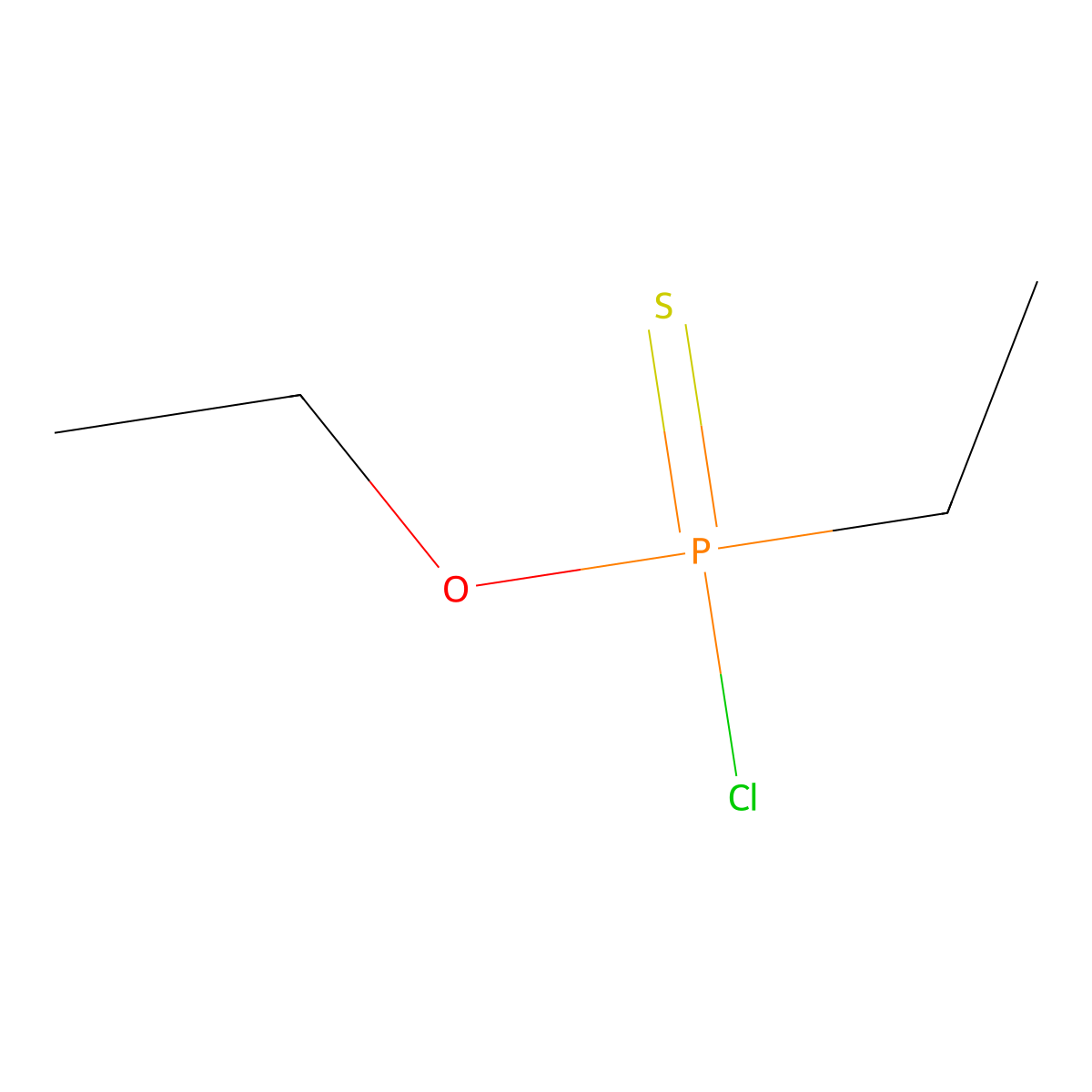 O-Ethyl ethylthiophosphonyl chloride molecular structure, CAS 1497-68-3