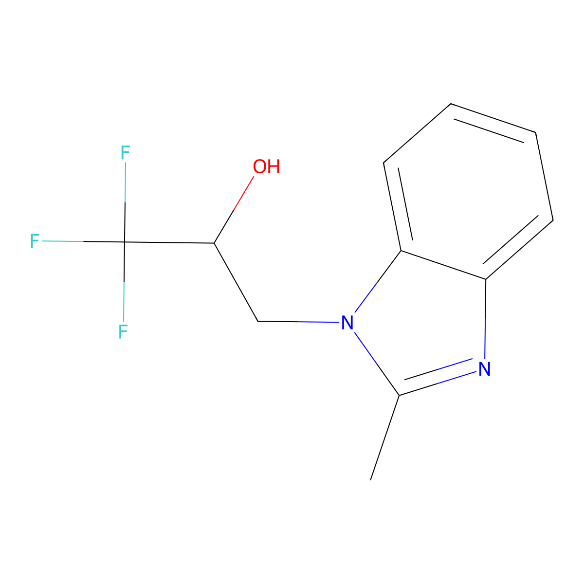 1,1,1-trifluoro-3-(2-methyl-1H-1,3-benzodiazol-1-yl)propan-2-ol molecular structure, CAS 1497015-07-2
