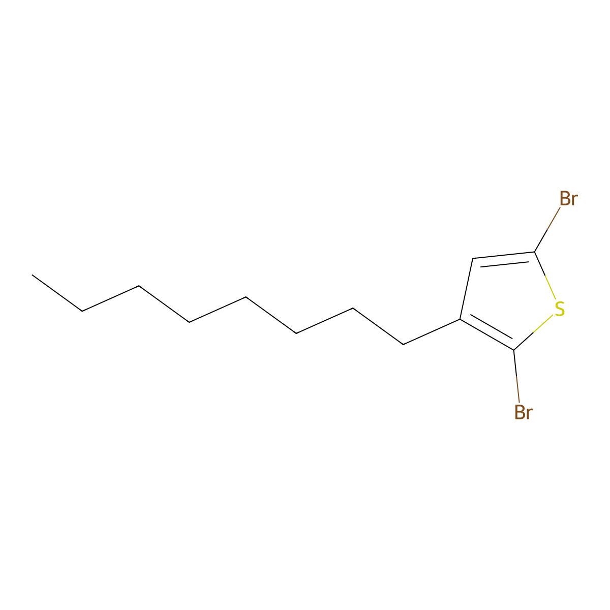 2,5-Dibromo-3-octylthiophene molecular structure, CAS 149703-84-4