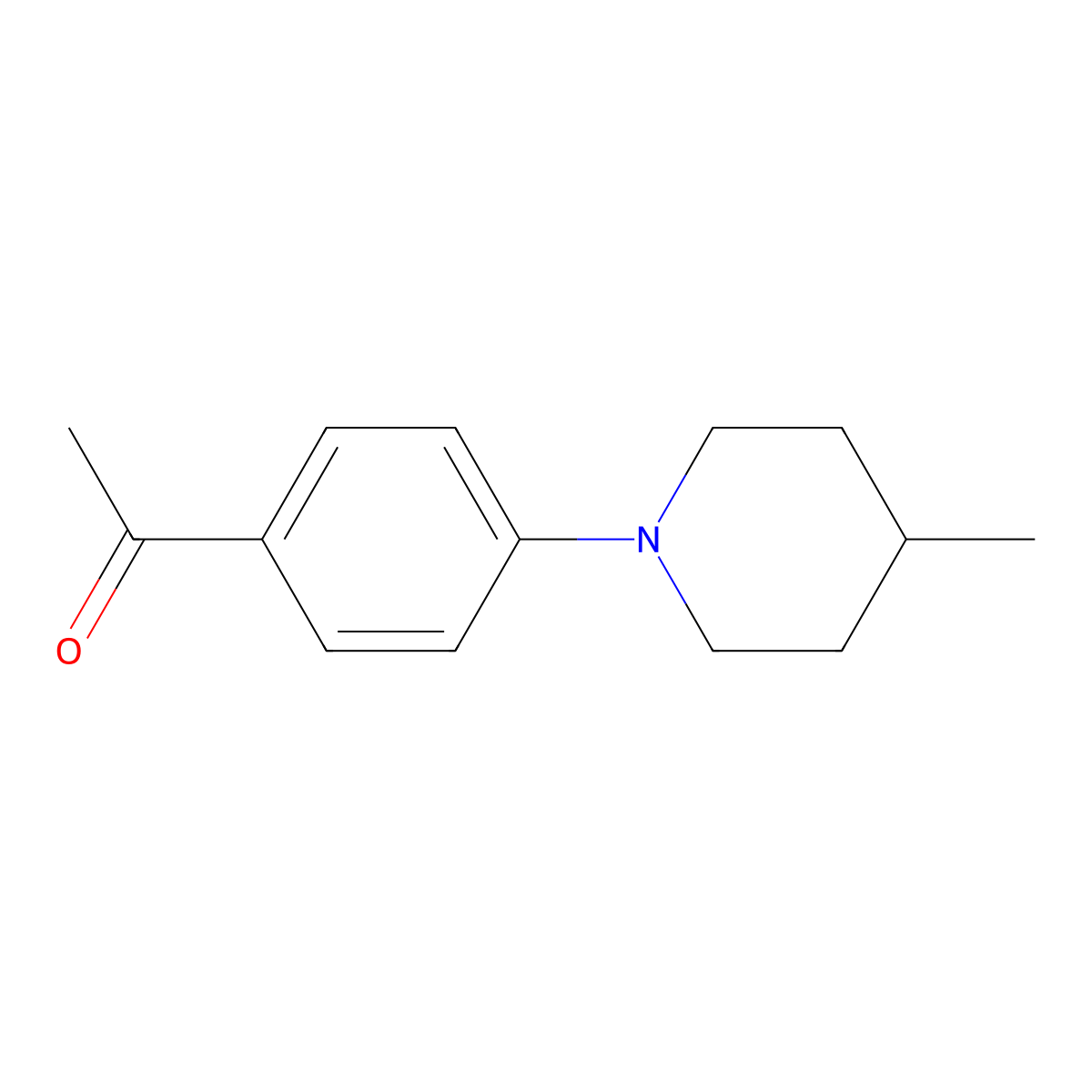 1-(4-(4-Methylpiperidin-1-yl)phenyl)ethanone molecular structure, CAS 149704-71-2
