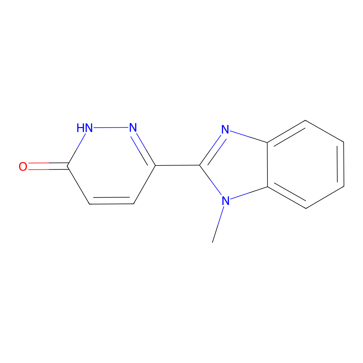 6-(1-methyl-1H-1,3-benzodiazol-2-yl)-2,3-dihydropyridazin-3-one molecular structure, CAS 1497045-54-1
