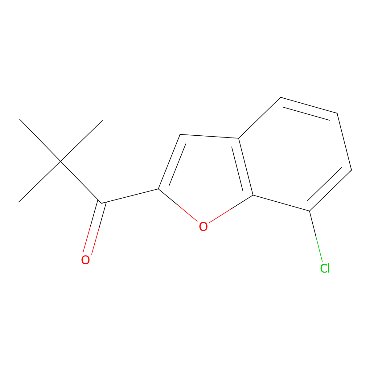 1-(7-Chlorobenzofuran-2-yl)-2,2-dimethylpropan-1-one molecular structure, CAS 1497045-77-8