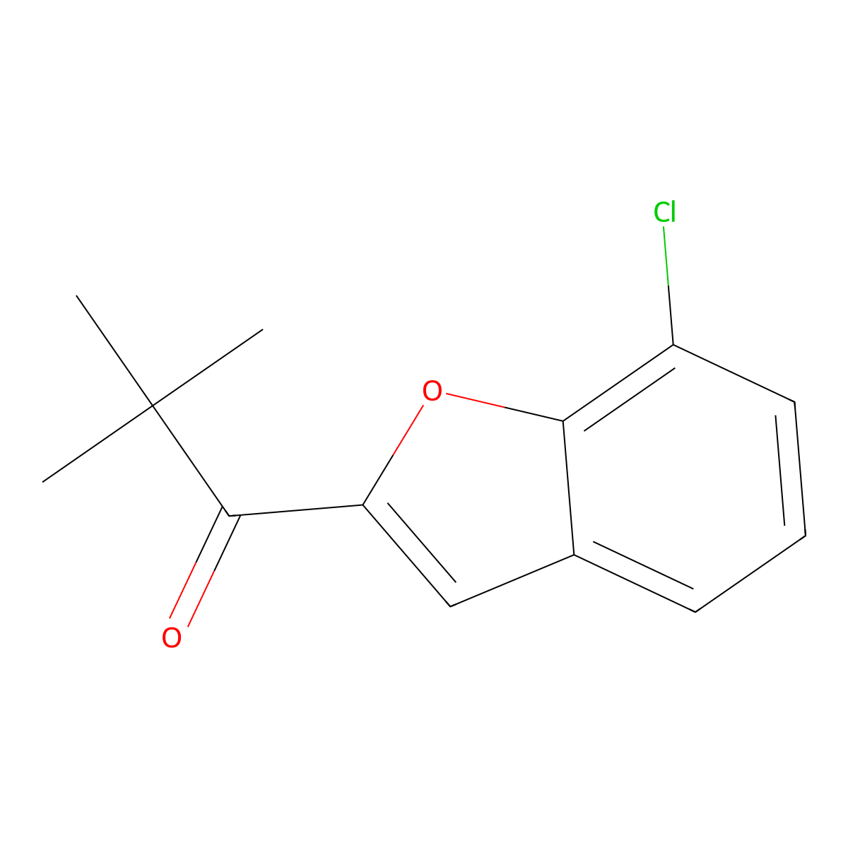 1-(7-Chlorobenzofuran-2-yl)-2,2-dimethylpropan-1-one molecular structure, CAS 1497045-77-8
