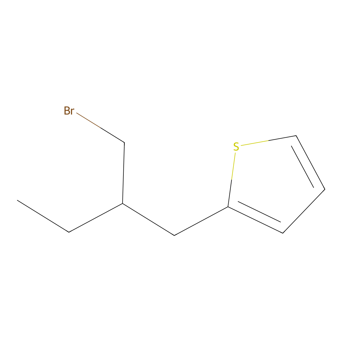 2-[2-(Bromomethyl)butyl]thiophene molecular structure, CAS 1497055-93-2