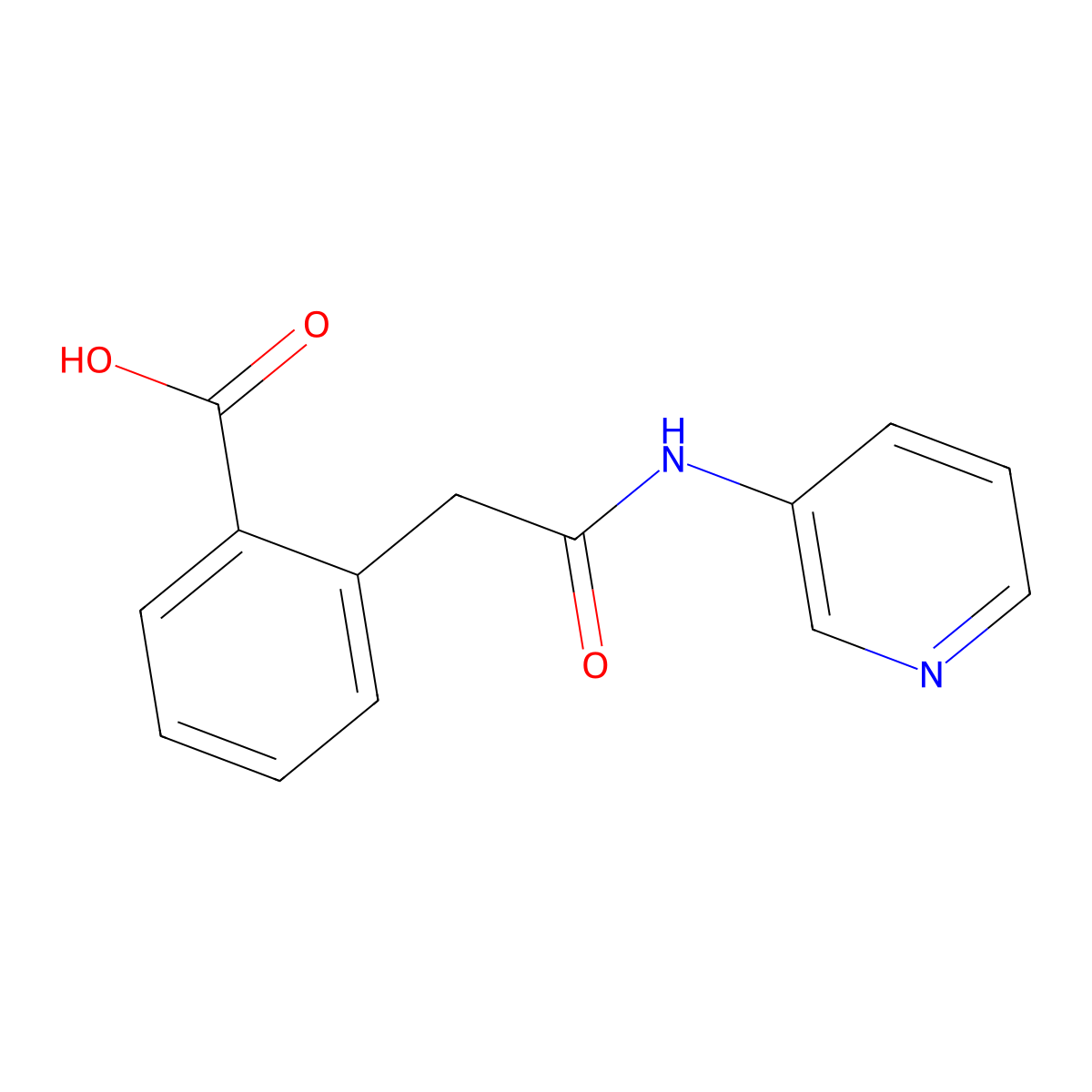 2-(2-Oxo-2-(pyridin-3-ylamino)ethyl)benzoic acid molecular structure, CAS 149706-27-4