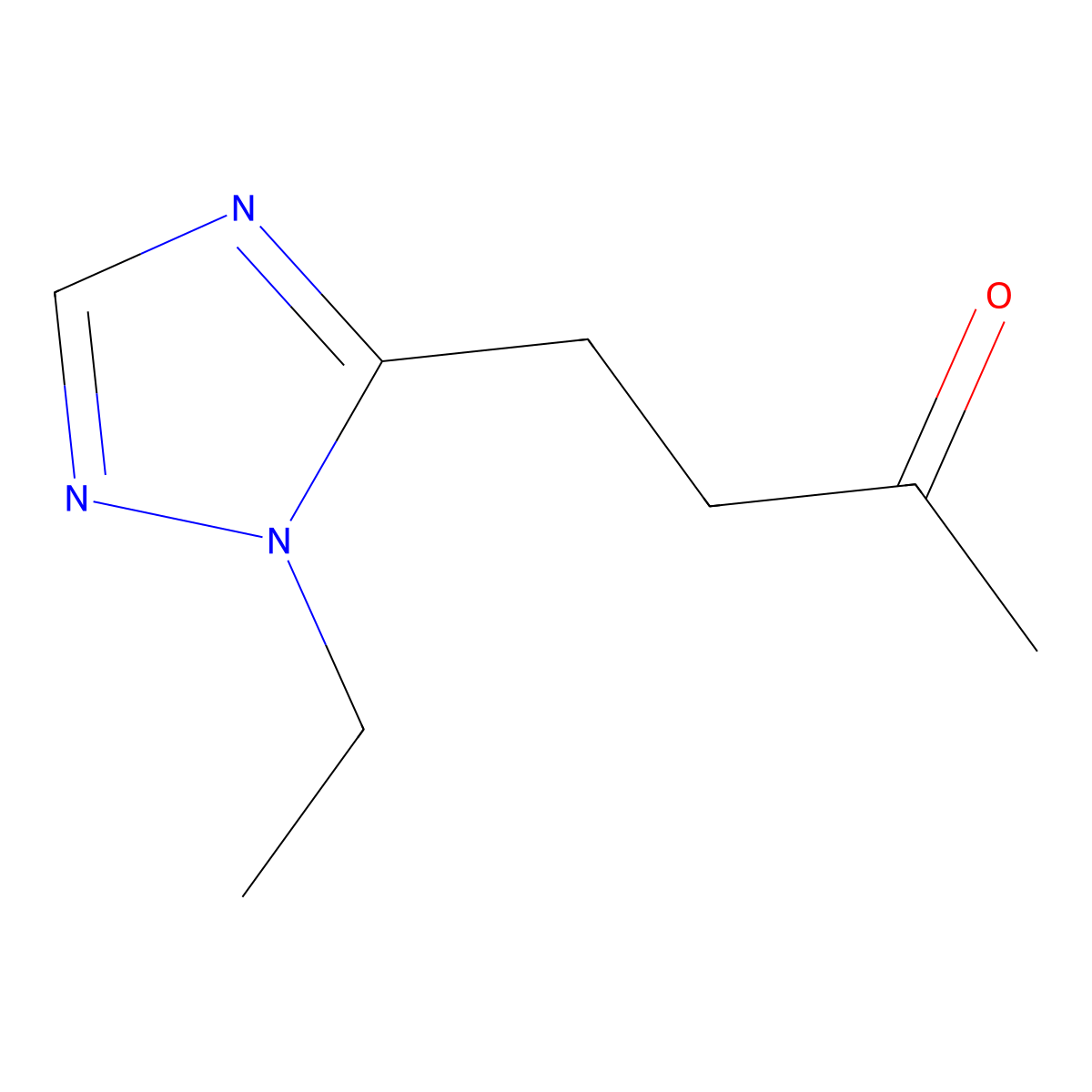 4-(1-Ethyl-1h-1,2,4-triazol-5-yl)butan-2-one molecular structure, CAS 1497082-42-4