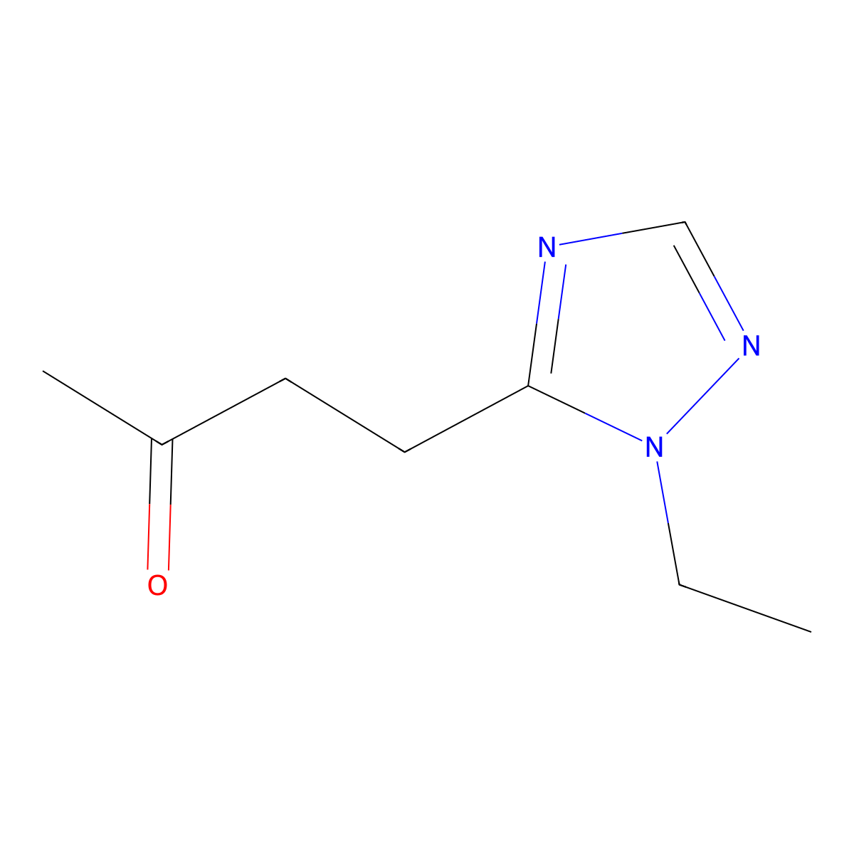 4-(1-Ethyl-1h-1,2,4-triazol-5-yl)butan-2-one molecular structure, CAS 1497082-42-4