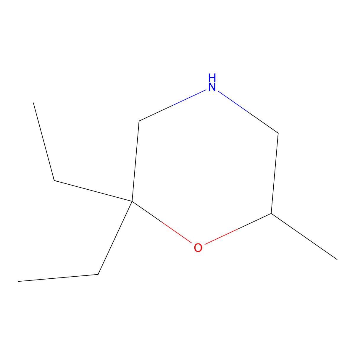 2,2-Diethyl-6-methylmorpholine molecular structure, CAS 1497088-76-2