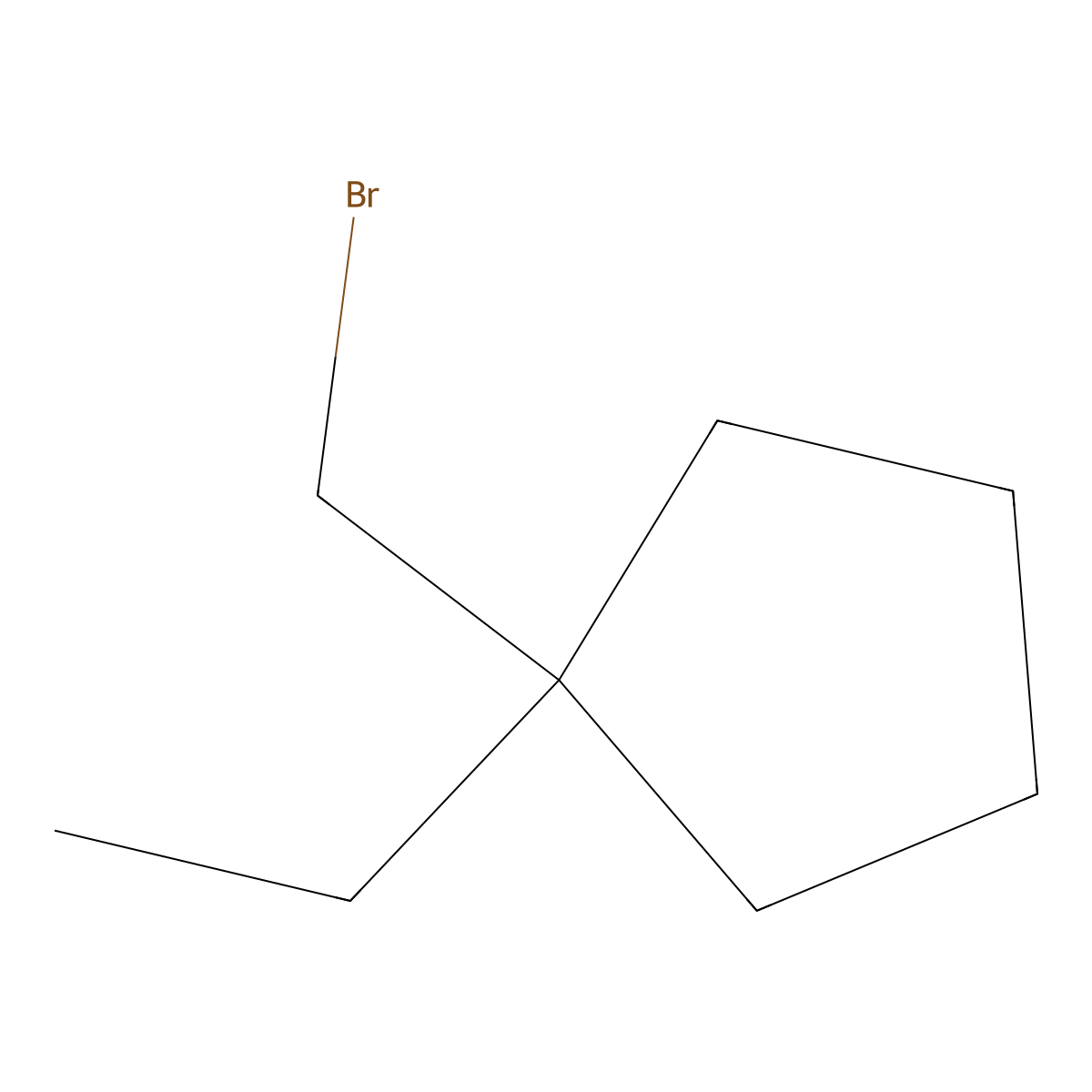 1-(Bromomethyl)-1-ethylcyclopentane molecular structure, CAS 1497098-68-6