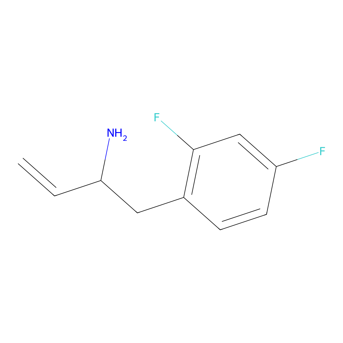 1-(2,4-Difluorophenyl)but-3-en-2-amine molecular structure, CAS 1497104-64-9