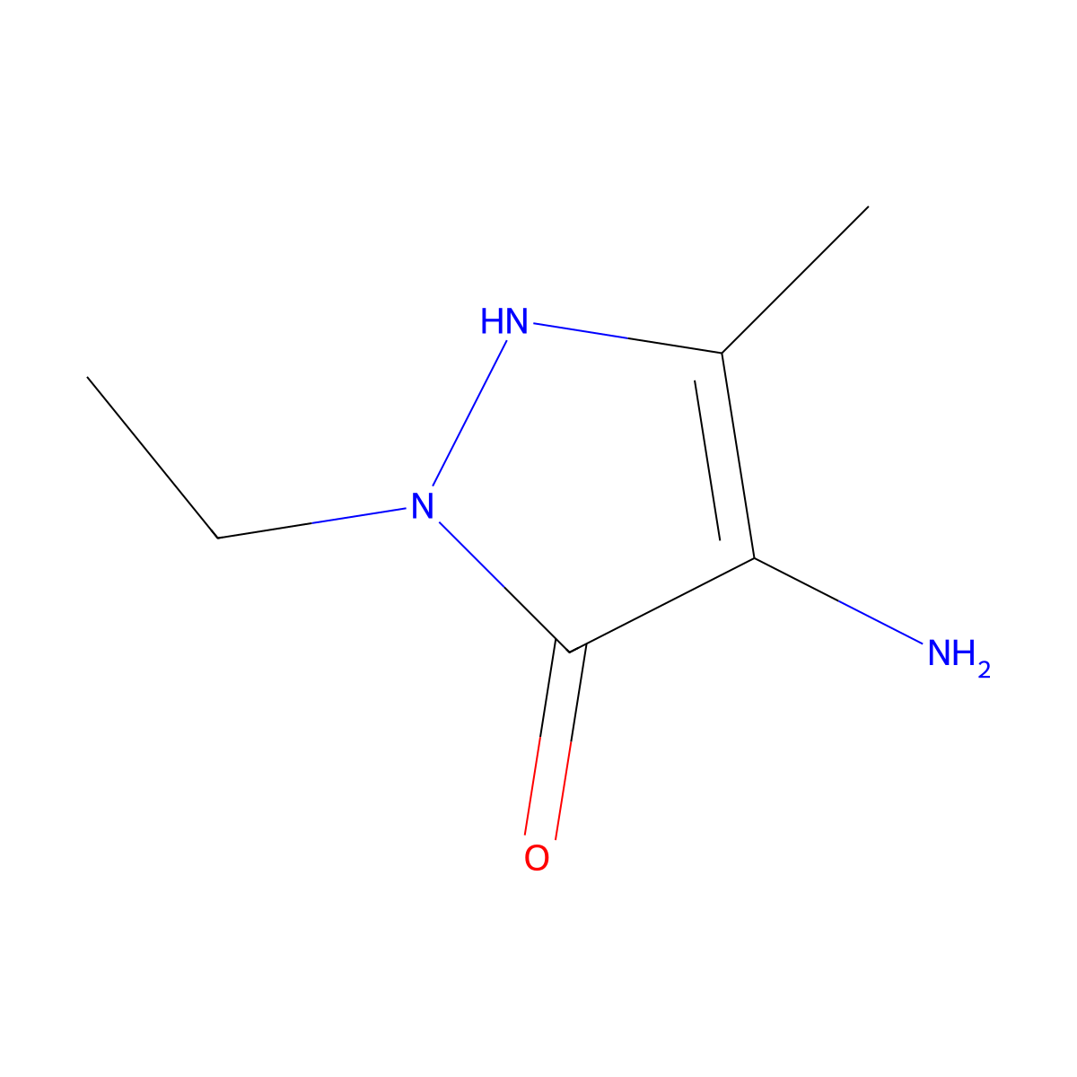 4-amino-1-ethyl-3-methyl-1H-pyrazol-5-ol molecular structure, CAS 1497108-81-2
