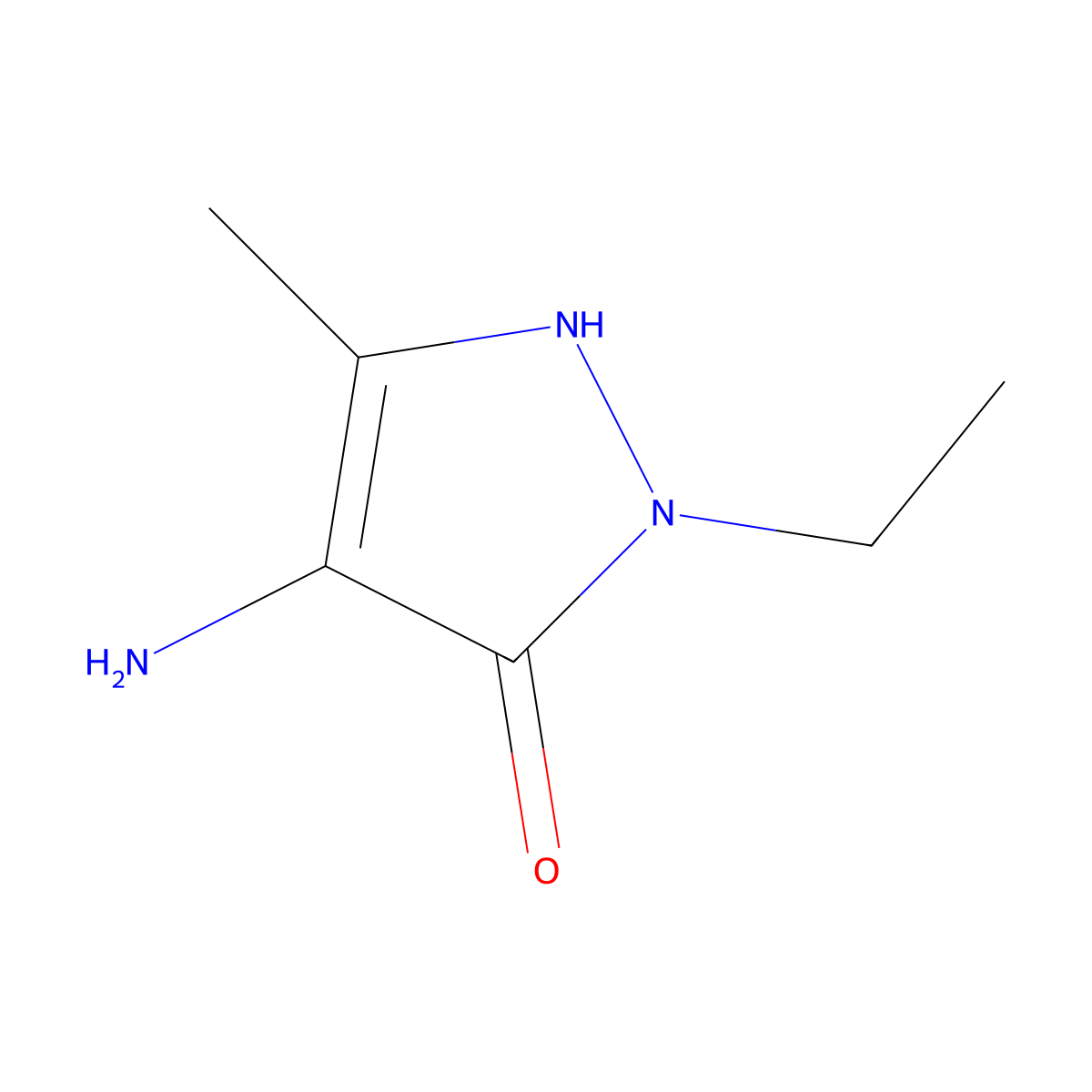 4-amino-1-ethyl-3-methyl-1H-pyrazol-5-ol molecular structure, CAS 1497108-81-2