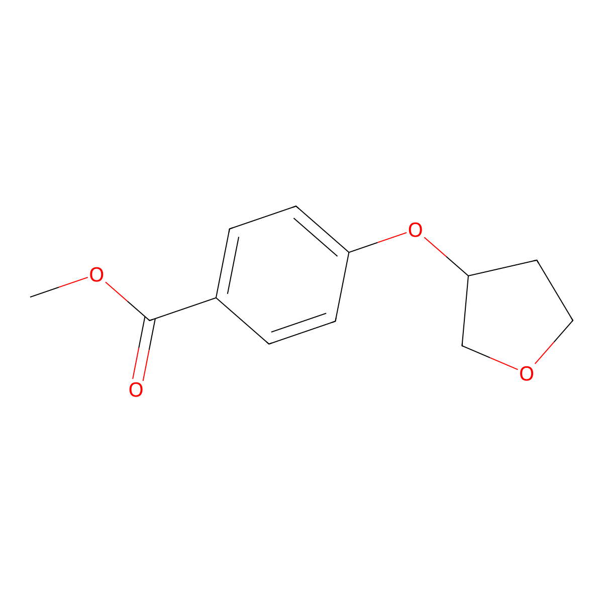 Methyl 4-(oxolan-3-yloxy)benzoate molecular structure, CAS 1497119-78-4