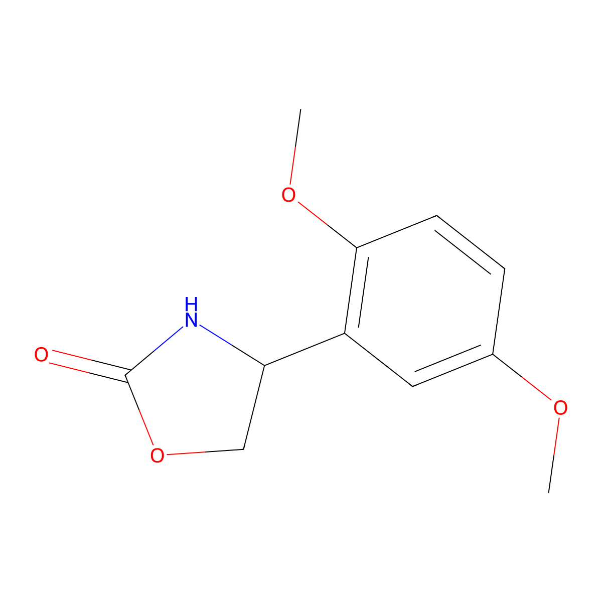 4-(2,5-Dimethoxyphenyl)oxazolidin-2-one molecular structure, CAS 1497131-21-1
