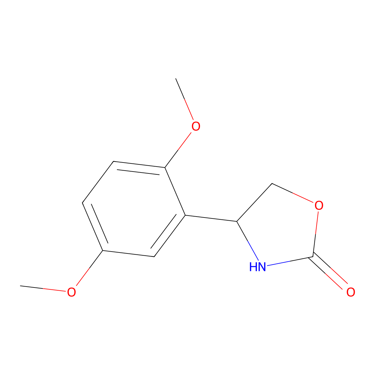 4-(2,5-Dimethoxyphenyl)oxazolidin-2-one molecular structure, CAS 1497131-21-1