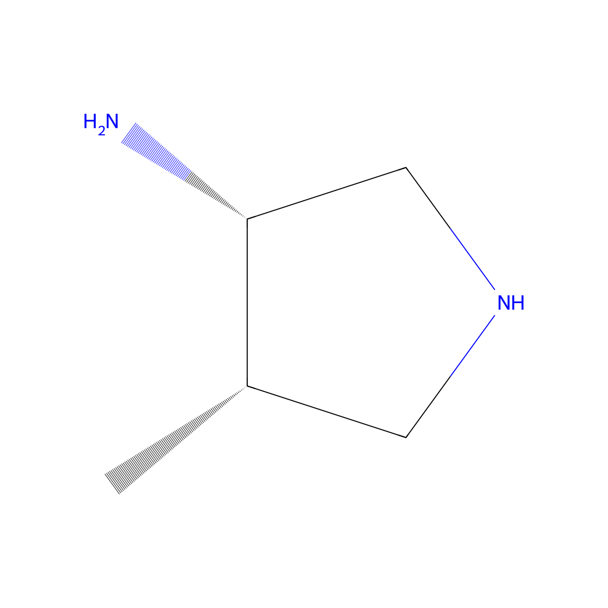 (3S,4S)-4-Methylpyrrolidin-3-amine molecular structure, CAS 149714-40-9