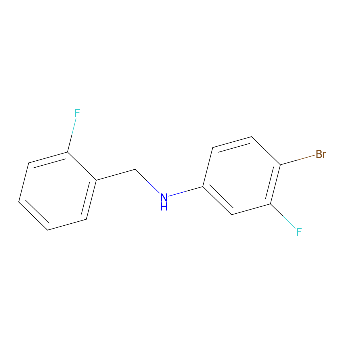 N-(4-Bromo-3-fluorophenyl)-2-fluorobenzenemethanamine molecular structure, CAS 1497142-83-2