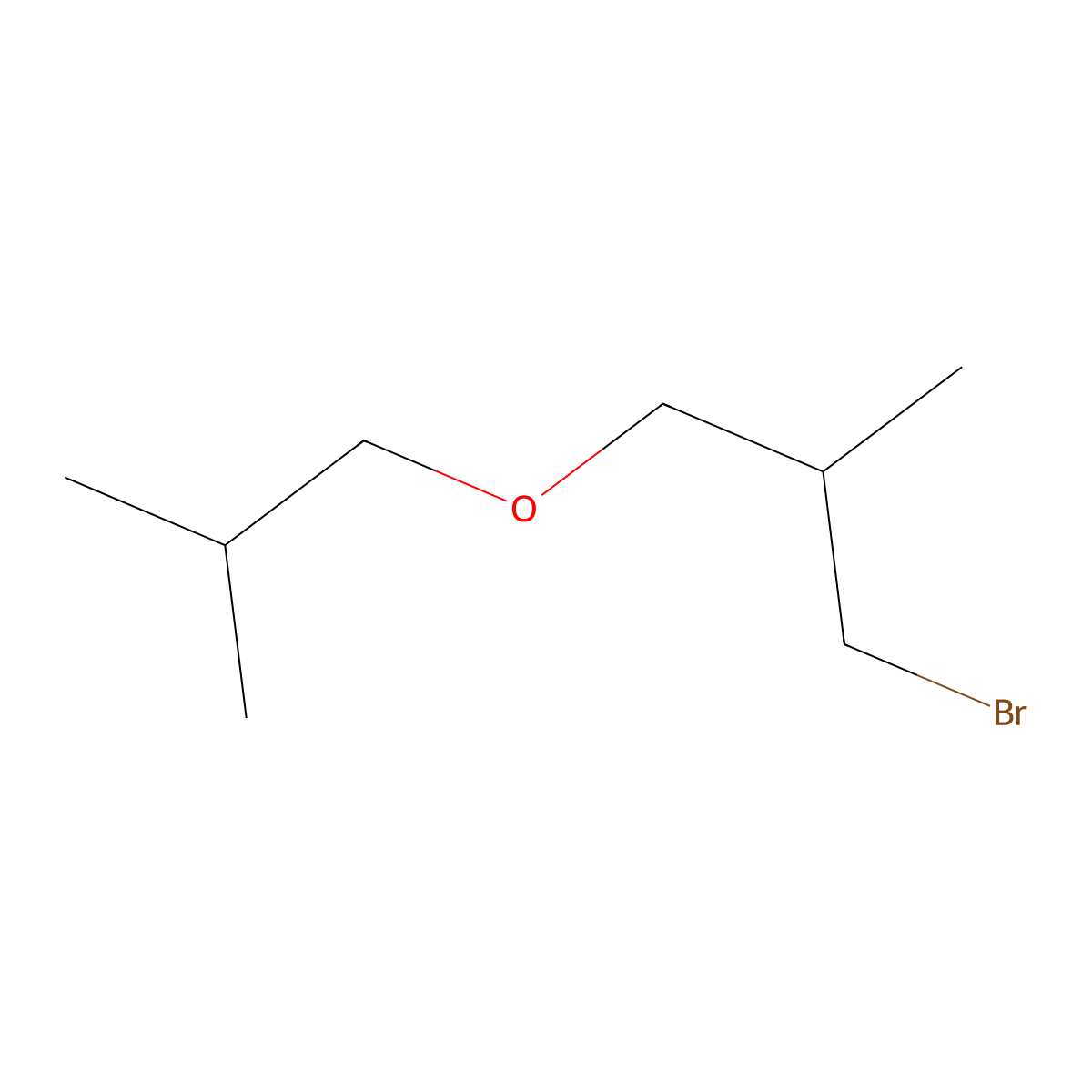 1-Bromo-2-methyl-3-(2-methylpropoxy)propane molecular structure, CAS 1497146-48-1
