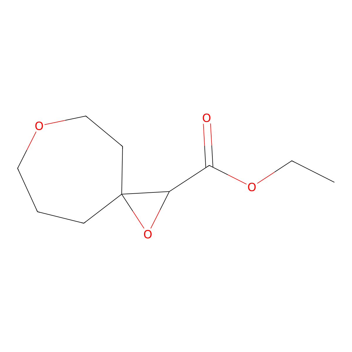 Ethyl 1,6-dioxaspiro[2.6]nonane-2-carboxylate molecular structure, CAS 1497149-60-6
