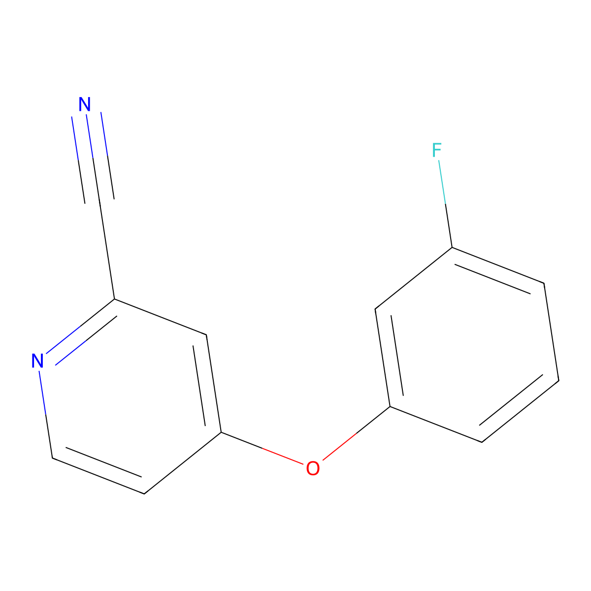 4-(3-Fluorophenoxy)pyridine-2-carbonitrile molecular structure, CAS 1497158-19-6