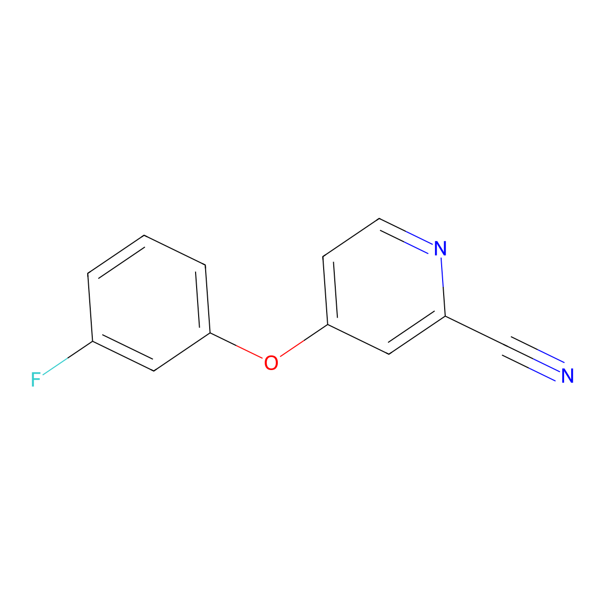4-(3-Fluorophenoxy)pyridine-2-carbonitrile molecular structure, CAS 1497158-19-6