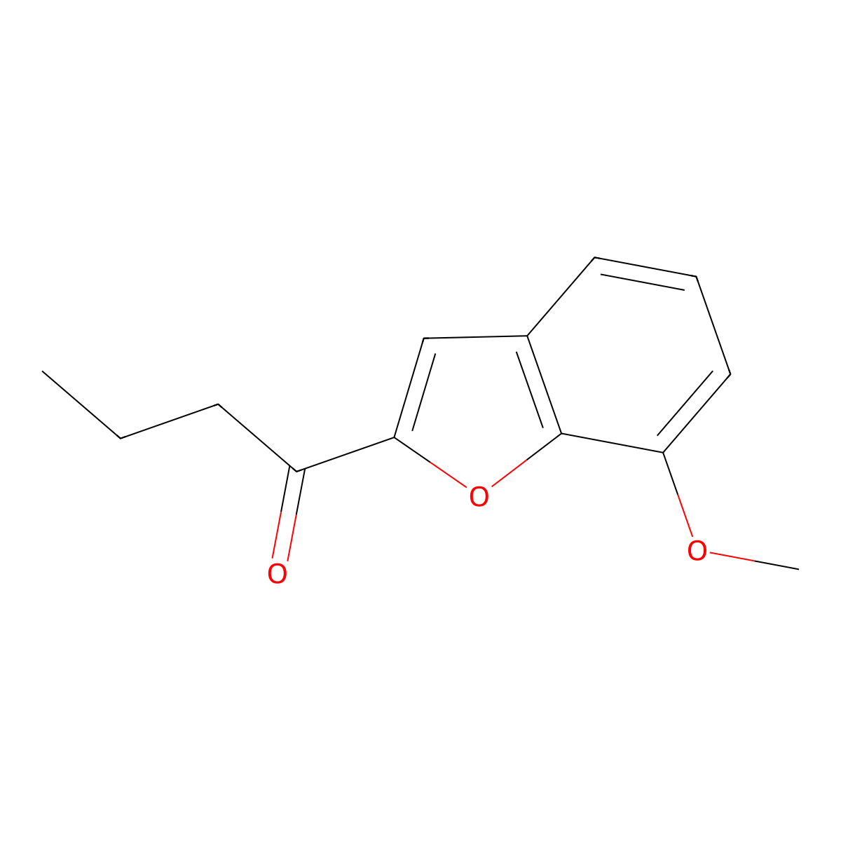 1-(7-Methoxybenzofuran-2-yl)butan-1-one molecular structure, CAS 1497172-93-6