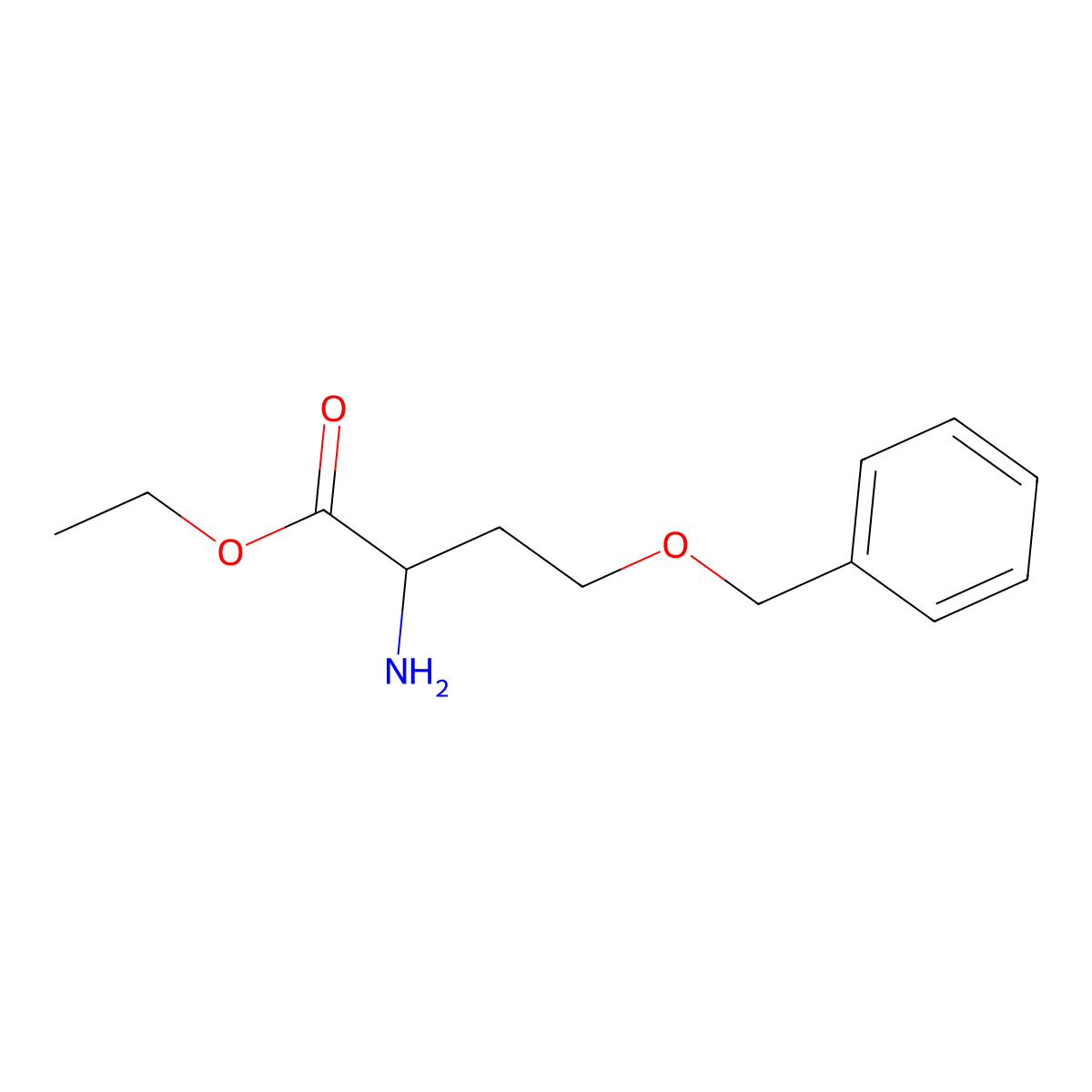 Ethyl 2-amino-4-(benzyloxy)butanoate molecular structure, CAS 1497178-31-0