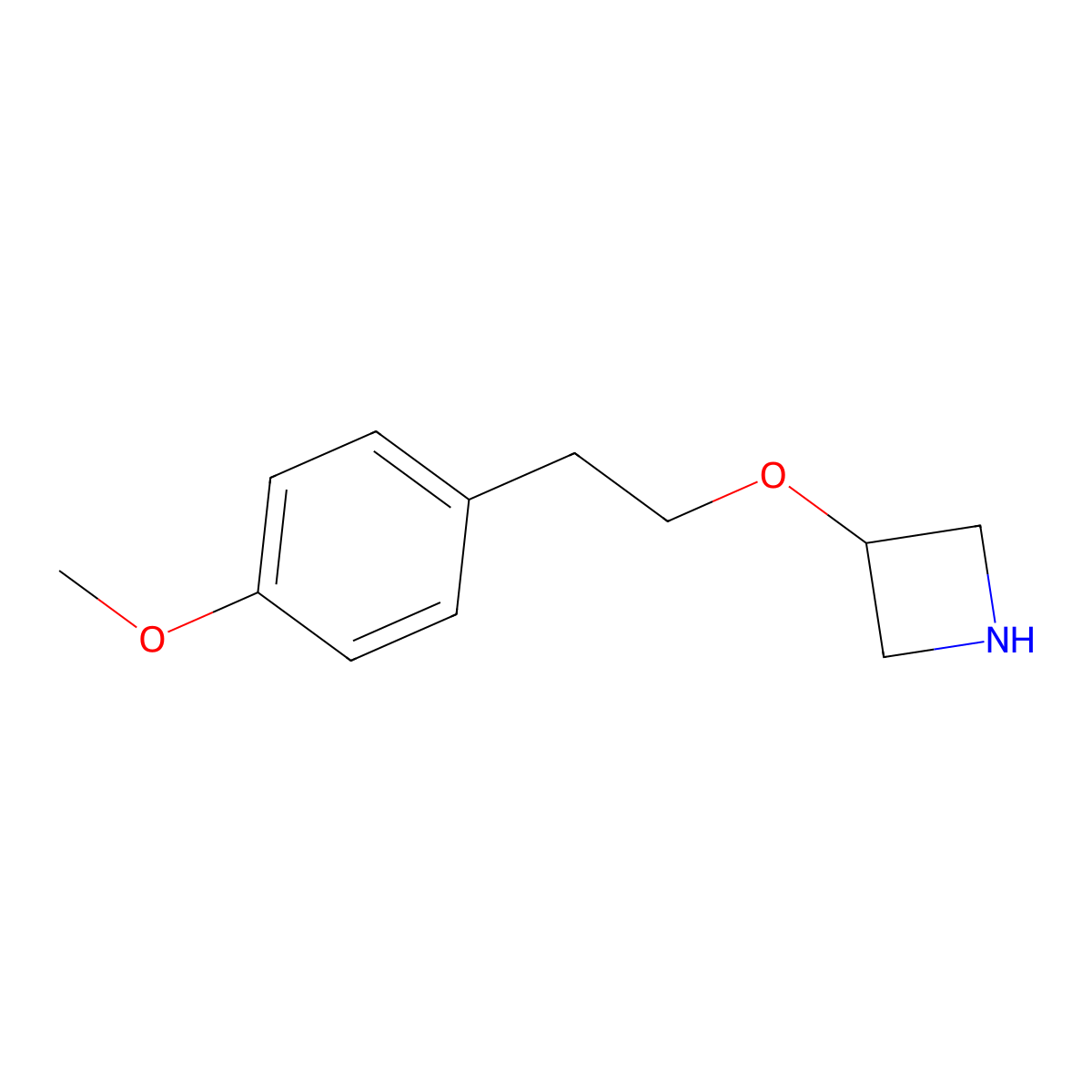 3-(4-Methoxyphenethoxy)azetidine molecular structure, CAS 1497180-96-7