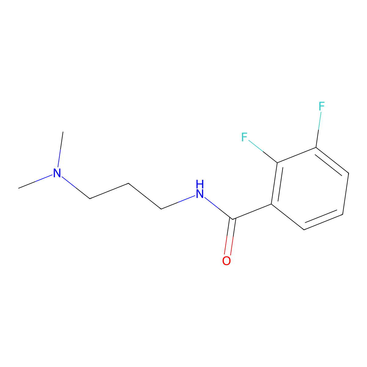 N-[3-(dimethylamino)propyl]-2,3-difluorobenzamide molecular structure, CAS 1497182-03-2