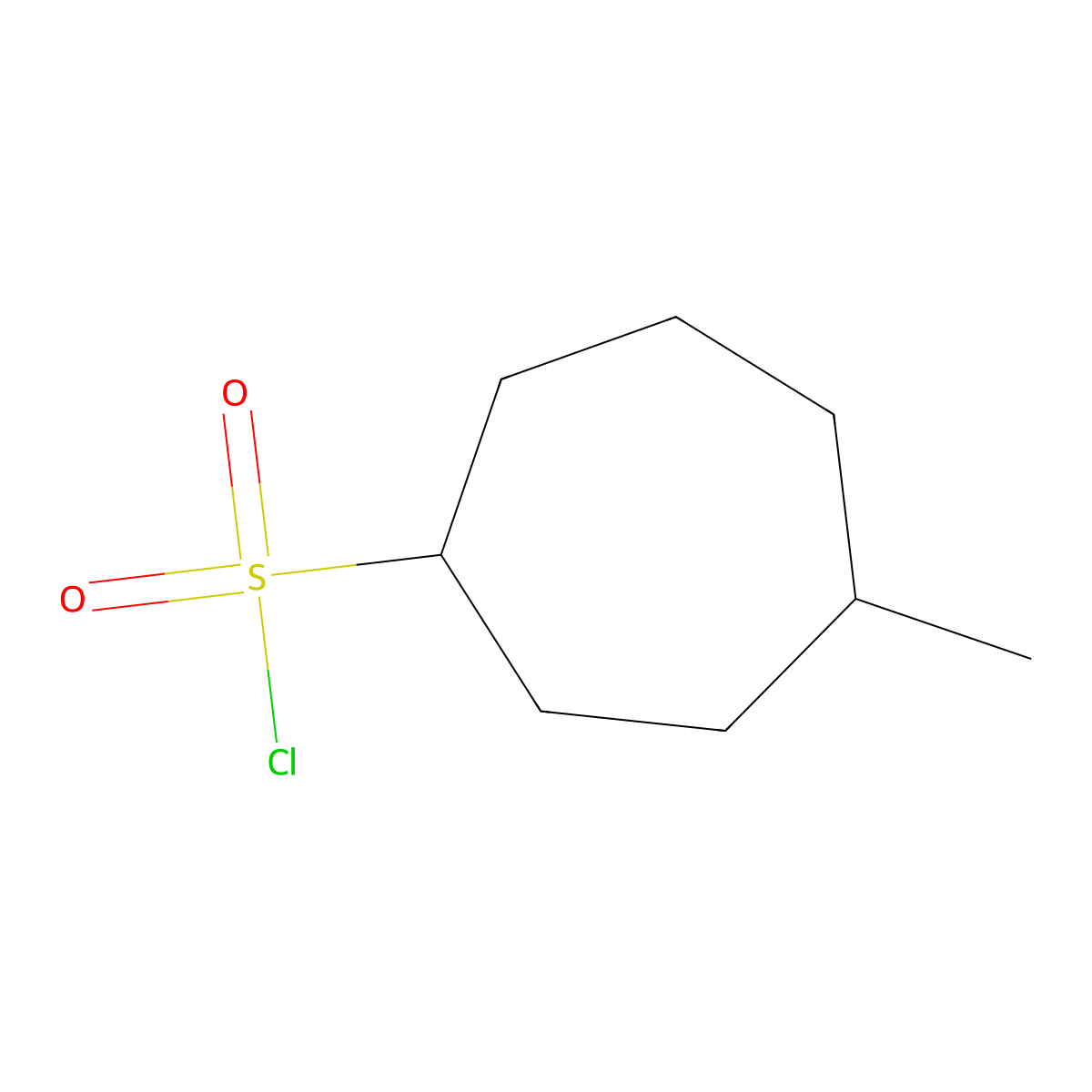 4-Methylcycloheptane-1-sulfonyl chloride molecular structure, CAS 1497198-55-6
