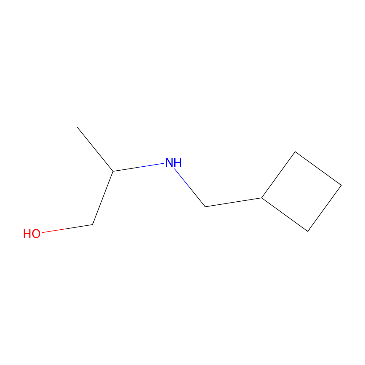 2-[(Cyclobutylmethyl)amino]propan-1-ol molecular structure, CAS 1497206-10-6