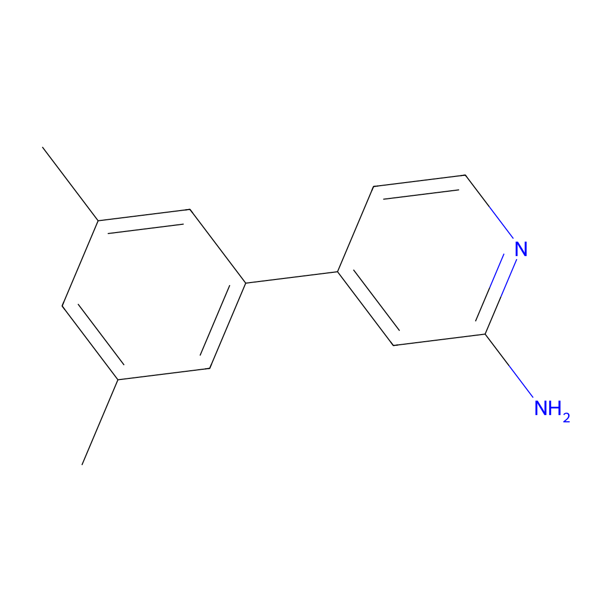 4-(3,5-Dimethylphenyl)-2-pyridinamine molecular structure, CAS 1497215-98-1