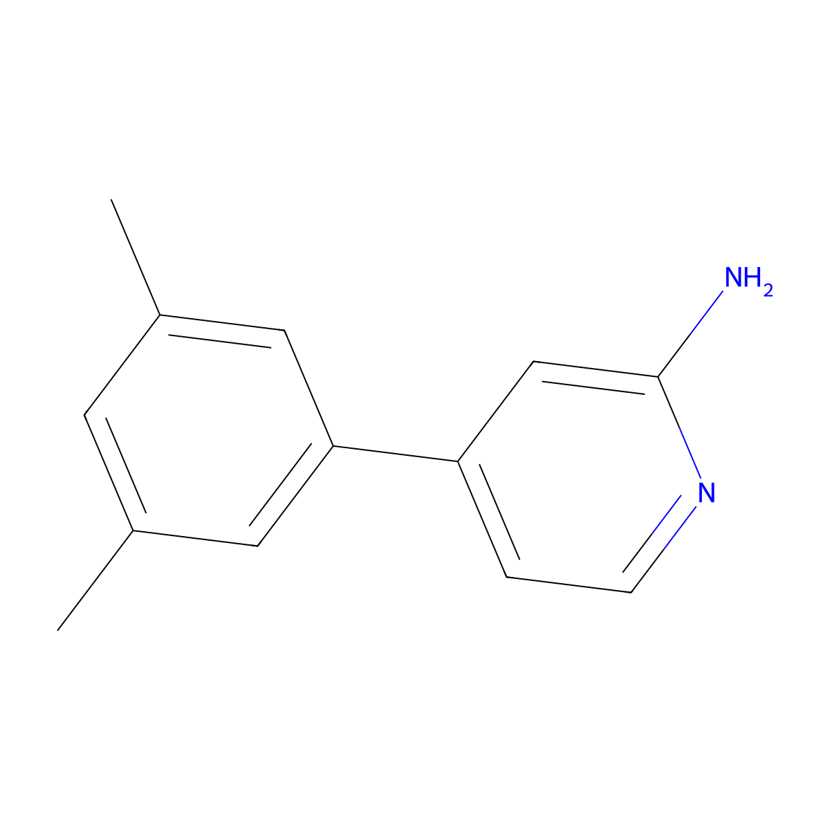 4-(3,5-Dimethylphenyl)-2-pyridinamine molecular structure, CAS 1497215-98-1