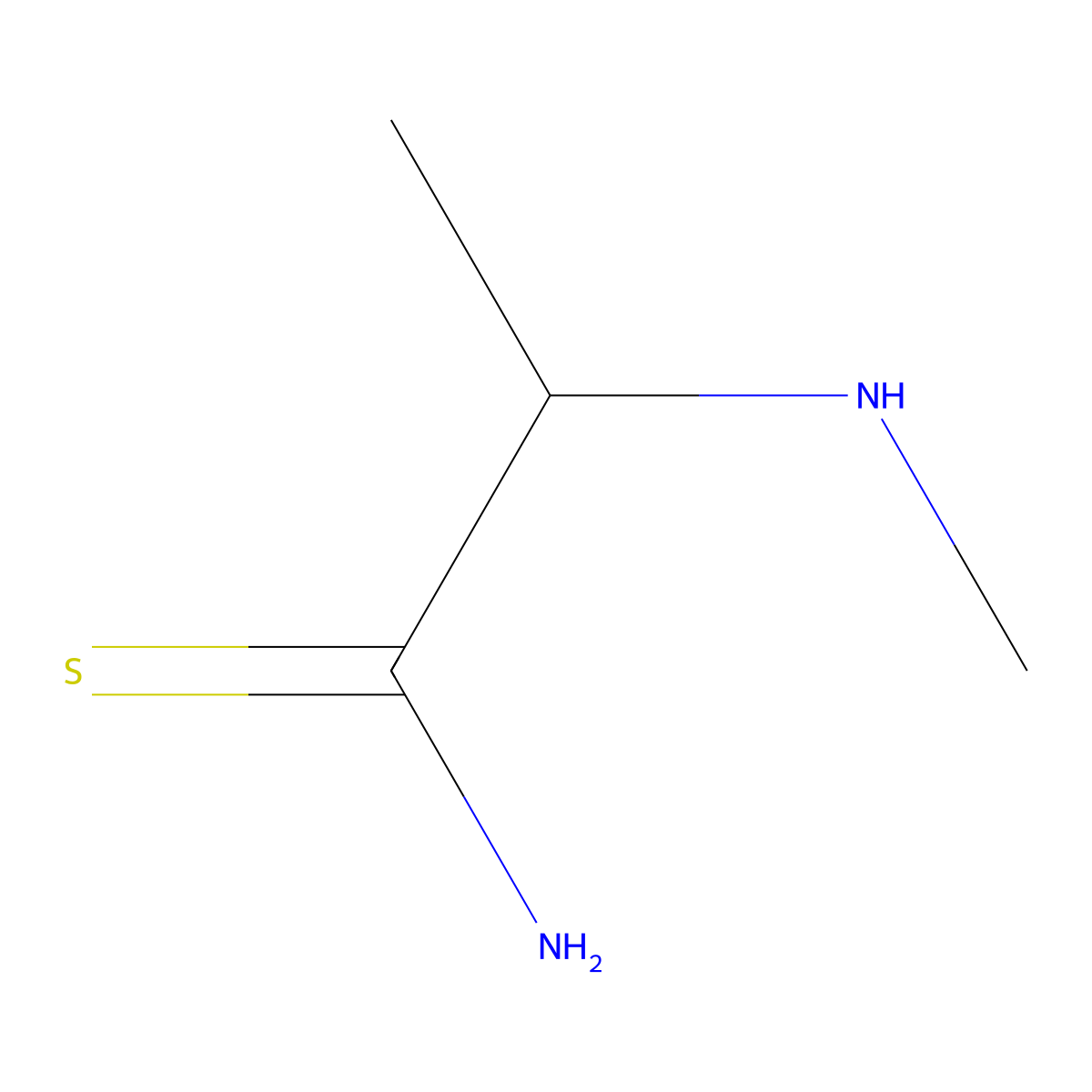 2-(Methylamino)propanethioamide molecular structure, CAS 1497216-09-7
